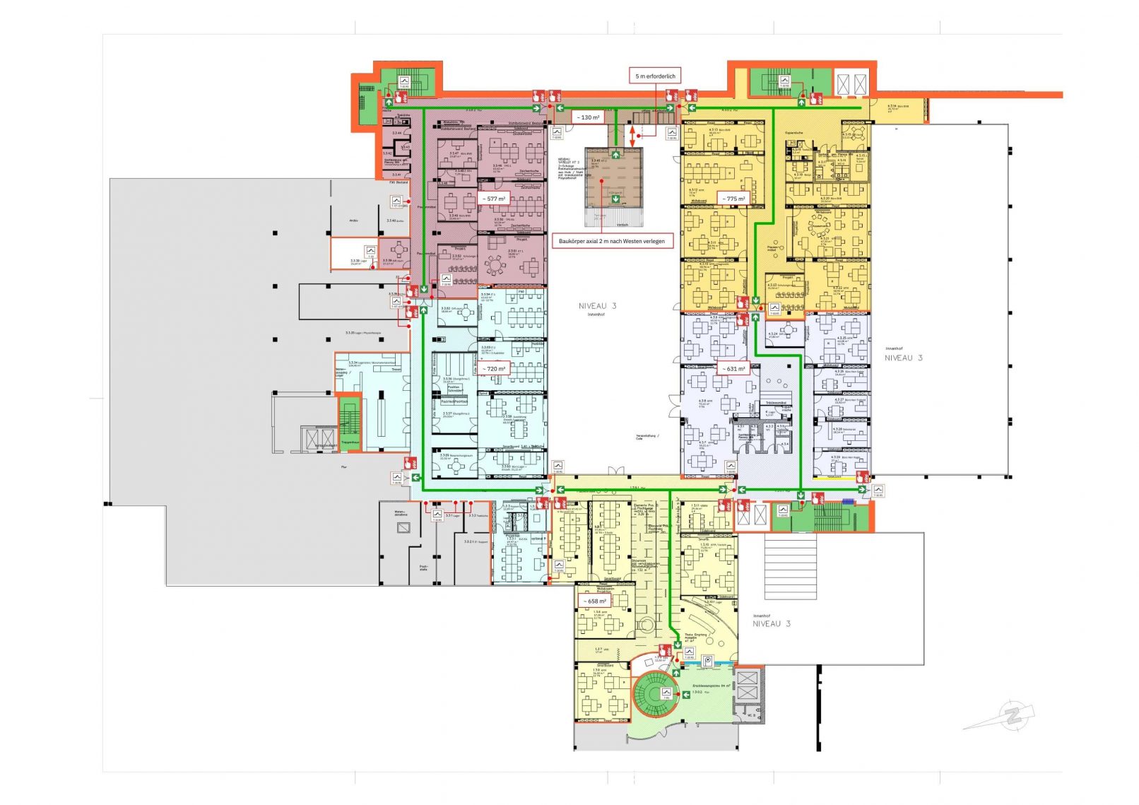 SRH Berufsbildungswerk PPM Papenhagen Projekt Management Brandschutzplan